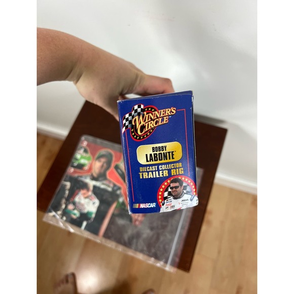New Signed Bobby Labonte Diecast Collector Trailer Rig and picture / post card - Picture 5 of 9